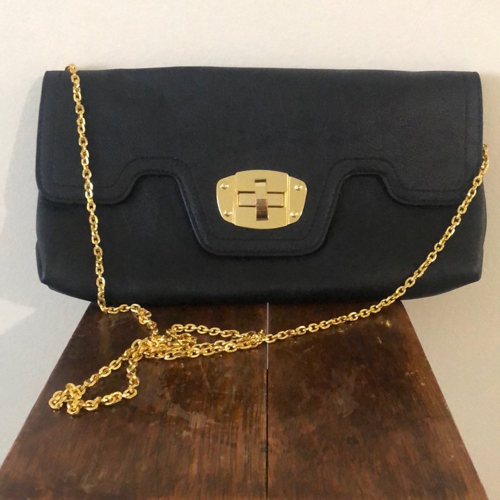 Vintage Urban Expressions Purse. Crossbody/Clutch. Black & Gold. Some wear - Picture 1 of 4